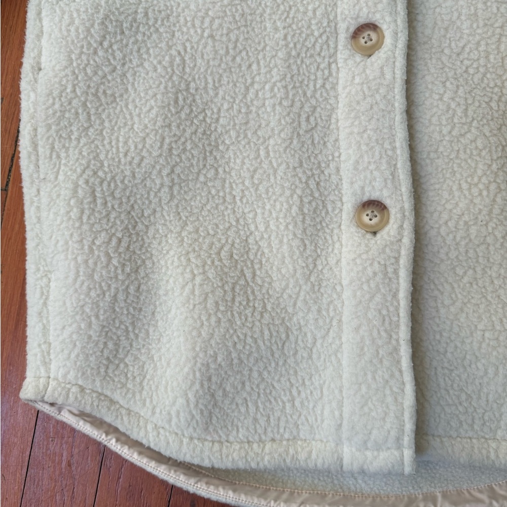 Cream Sherpa Button-Up Shacket - Picture 4 of 6